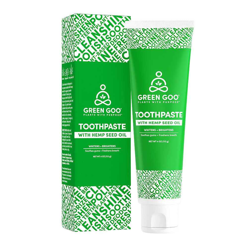 Green Goo Toothpaste With Hemp Seed Oil, Whitens, 4 Oz
